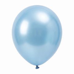 Pearl Blue Powder Latex Balloons - 12" Bulk