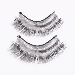 Self-Adhesive Silver Tinsel False Eyelashes