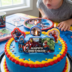 Marvel Avengers "Happy Birthday" Candle Set - 4 Pack