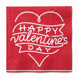 Valentine's Day Heart Luncheon Napkins - 6.5 In. x 6.5 In. - 2-Ply
