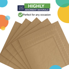 Gold Beverage Napkins - 9 in. | 1800 Count