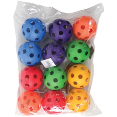 Plastic Colored Softballs - 12 Count