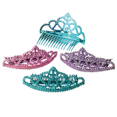 Multicolor Tiara Combs - 12 Count