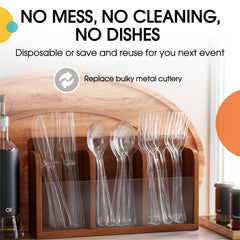 Heavy Duty Clear Plastic Forks - 7.5 in. | Case of 1200