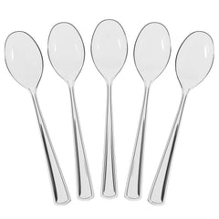 Unleashed - Heavy Duty Clear Plastic Spoons | 50 Count