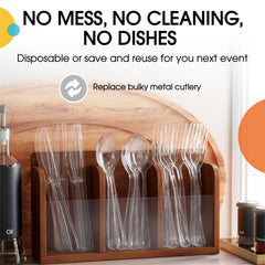 Heavy Duty Clear Plastic Spoons - 7 in. | Case of 1200