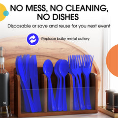 Heavy Duty Dark Blue Plastic Knives - 7.75 in. | Case of 1200