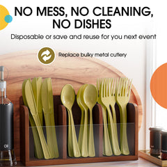 Heavy Duty Gold Plastic Spoons - 7 in. | Case of 1200