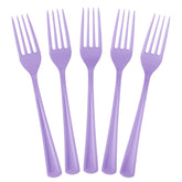 Heavy Duty Lavender Plastic Forks | 50 Count