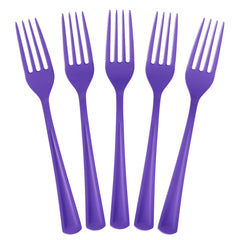 Heavy Duty Purple Plastic Forks | 50 Count