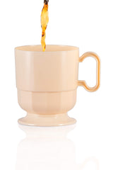 8 Oz. Ivory Glazed Coffee Cup w/ Handle | 8 Count