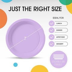 7 In. Lavender Plastic Plates | Case of 600