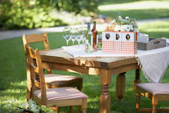 Clear Cutlery Caddy Combo - Gingham
