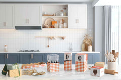 Clear Cutlery Caddy Combo - Gingham