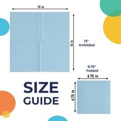 Light Blue Luncheon Napkins - 6.75 in. | 1800 Count