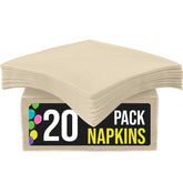 Ivory Beverage Napkins | 20 Count