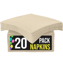 Ivory Beverage Napkins | 20 Count