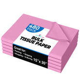 PINK TISSUE REAM 15"X 20"- 480 SHEETS