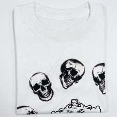 Halloween Skeleton Head Crop Top T-Shirt - Adult XL