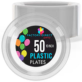 10 In. Clear Plastic Plates | 50 Count
