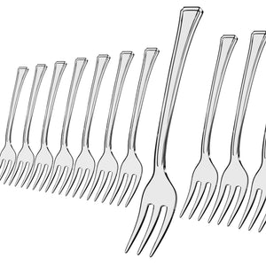 Exquisite Clear Plastic Tasting Forks 100 Count | 4 in.