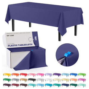 54 In. x 300 Ft. Cut To Size Table Roll | Navy | Case of 4