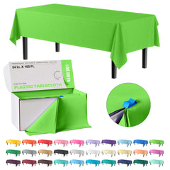 54 In. x 100 Ft. Cut To Size Table Roll | Lime Green | Case of 6