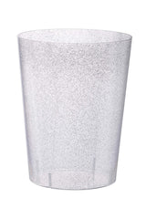 Clear and Silver Sparkle Ice Bucket | 48 Count