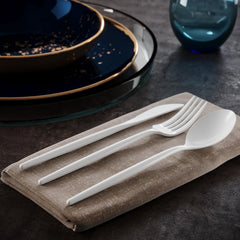 Trendables Gloss White Plastic Forks | 480 Count