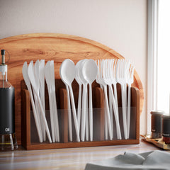 Trendables Gloss White Plastic Forks | 480 Count