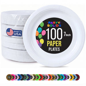 7 in. White Paper Plates | 100 Count
