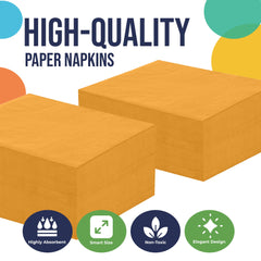 Yellow Luncheon Napkins - 6.75 in. x 6.75 in. | Case of 3600