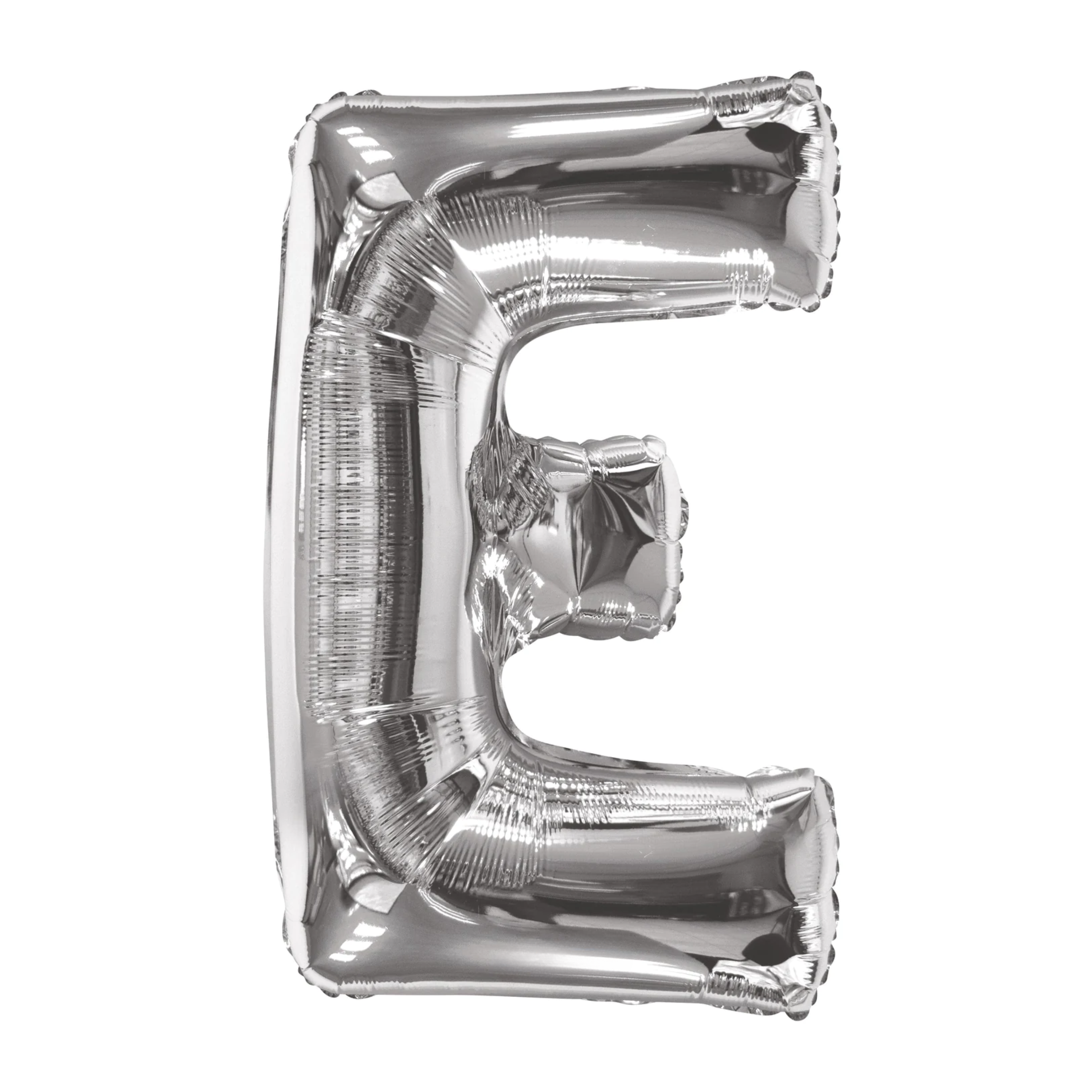 34" Letter E Silver Mylar Balloon