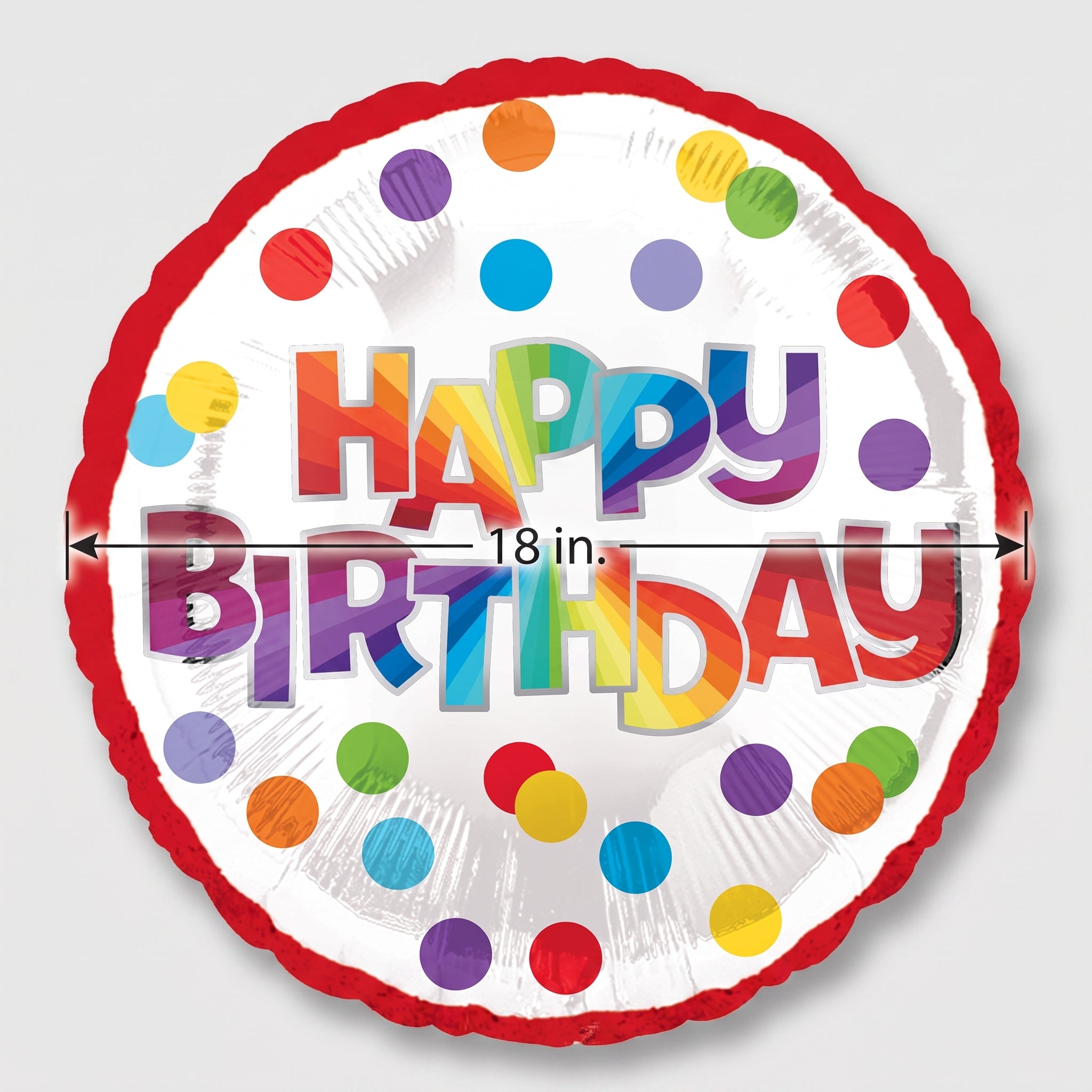 Vibrant Dots of Color Birthday Foil Balloon