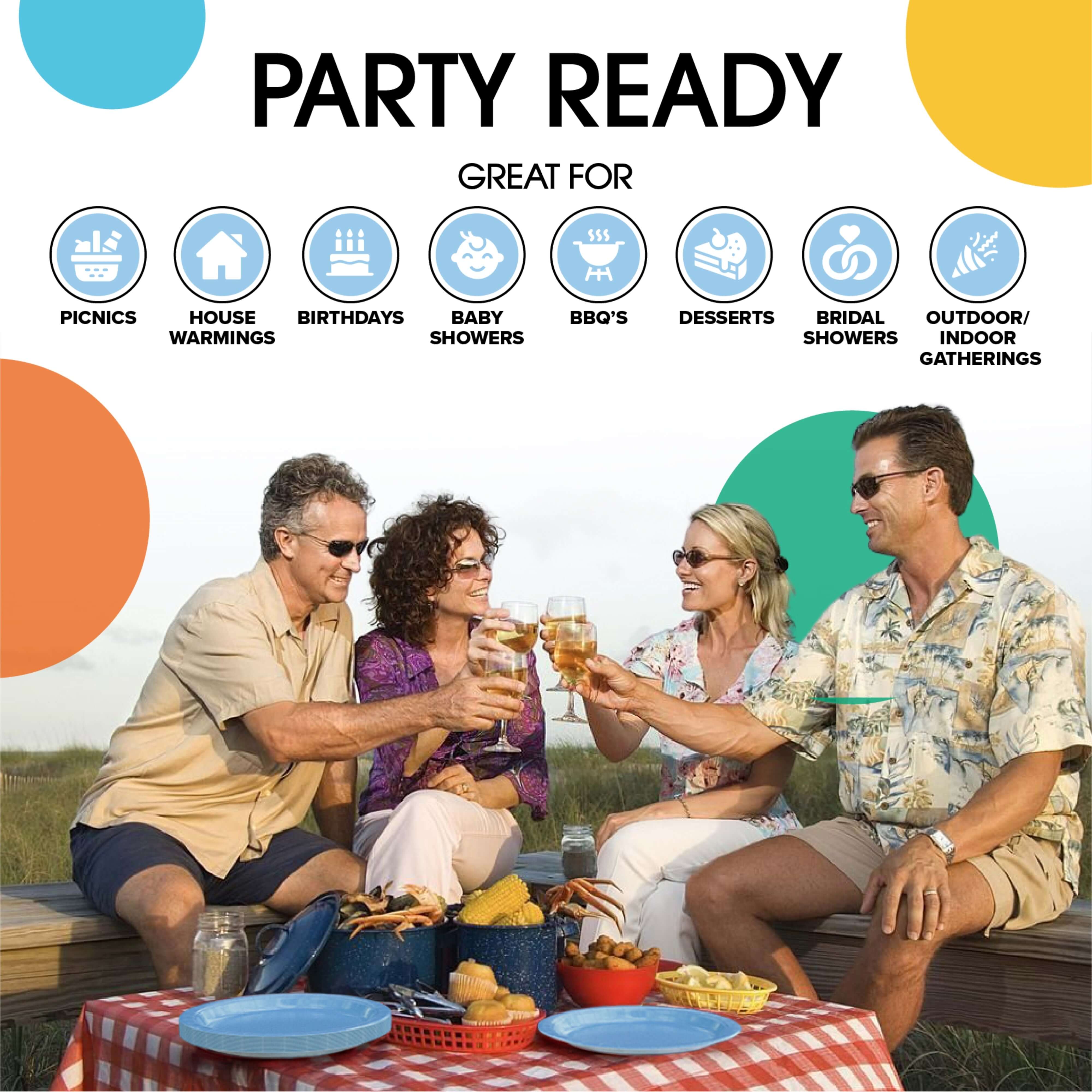 7 In. Light Blue Paper Plates | Case of 1000