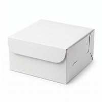 White Square Cake Box - 10x10x5 Inches