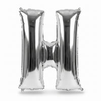 Silver Foil SuperShape Letter "H" Balloon