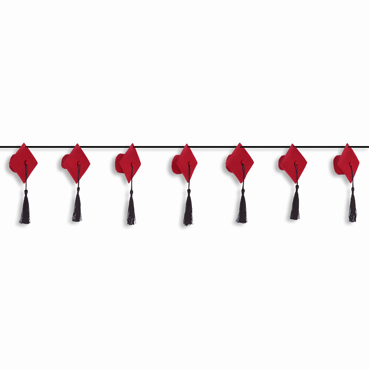 Red Felt Graduation Cap Garland