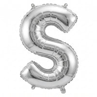 Silver Foil Letter "S" Balloon - Air Filled