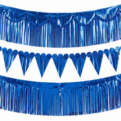 Royal Blue Multi-Shape Fringe Banner Kit