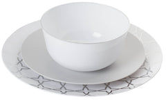 Classic Silver Design Plastic Bowls | 120 Count