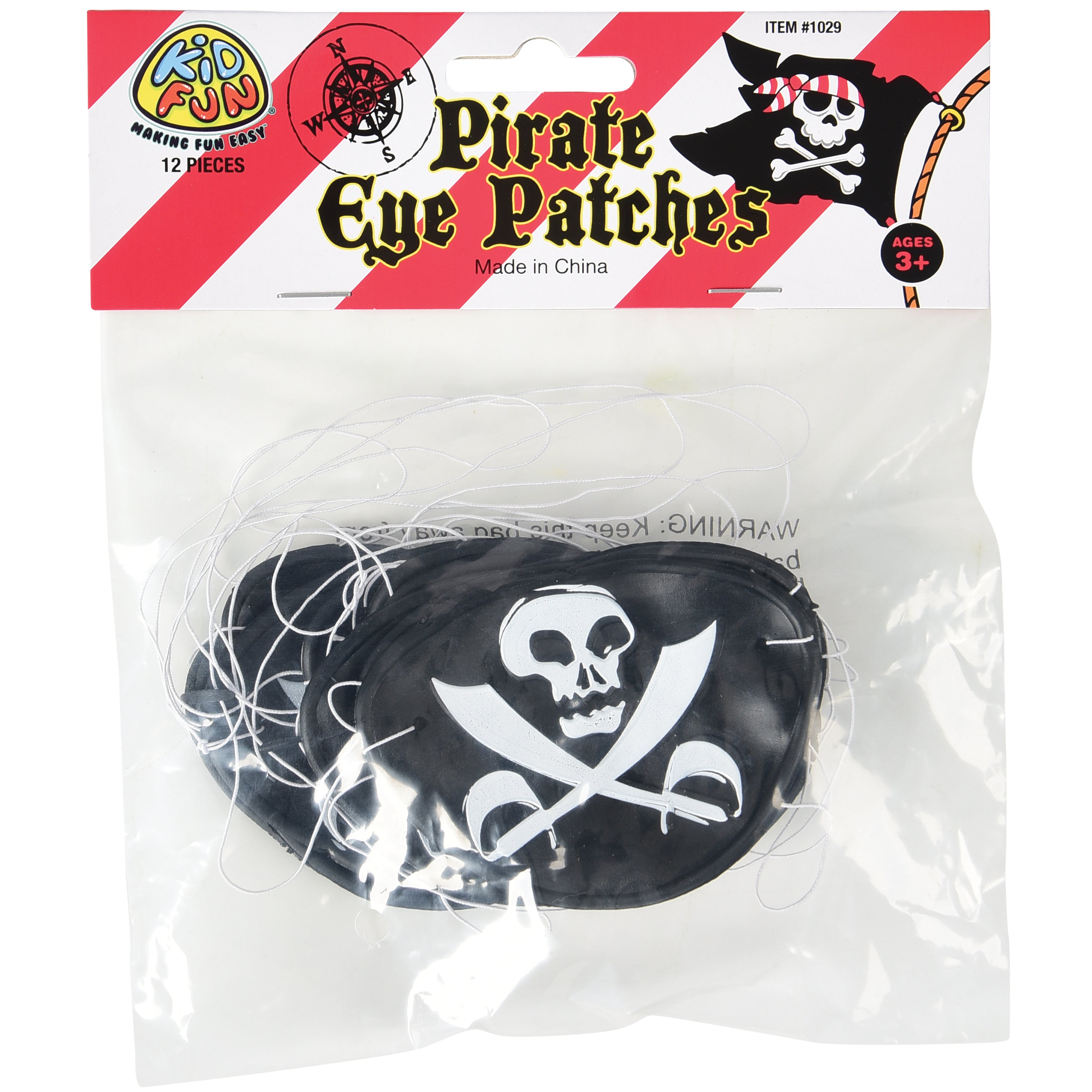 Pirate Eye Patches - 12 Count