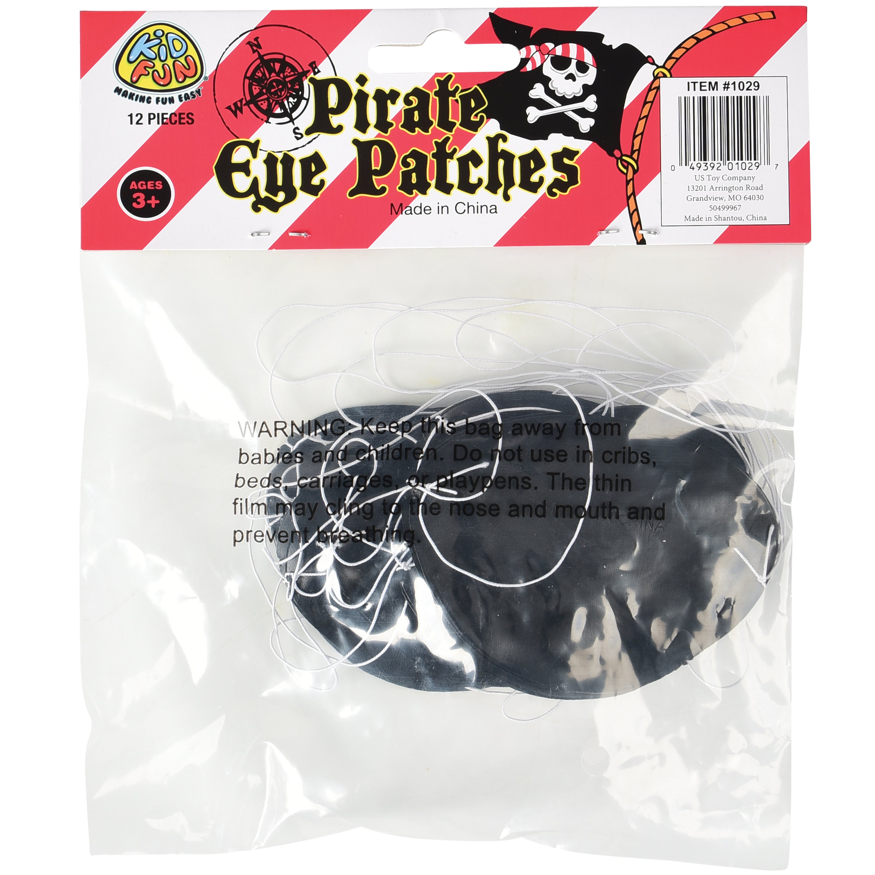 Pirate Eye Patches - 12 Count