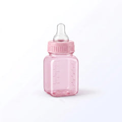 Pink Fillable Mini Baby Bottle Favors - 6 Pack