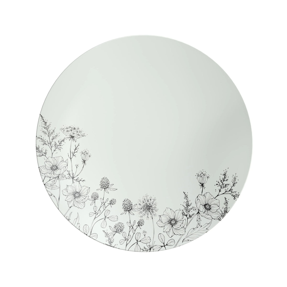 10"" Dandelion Bloom Design Plastic Plates (10)
