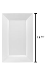 11.5 In. Clear Rectangular Plastic Plates | 120 Count