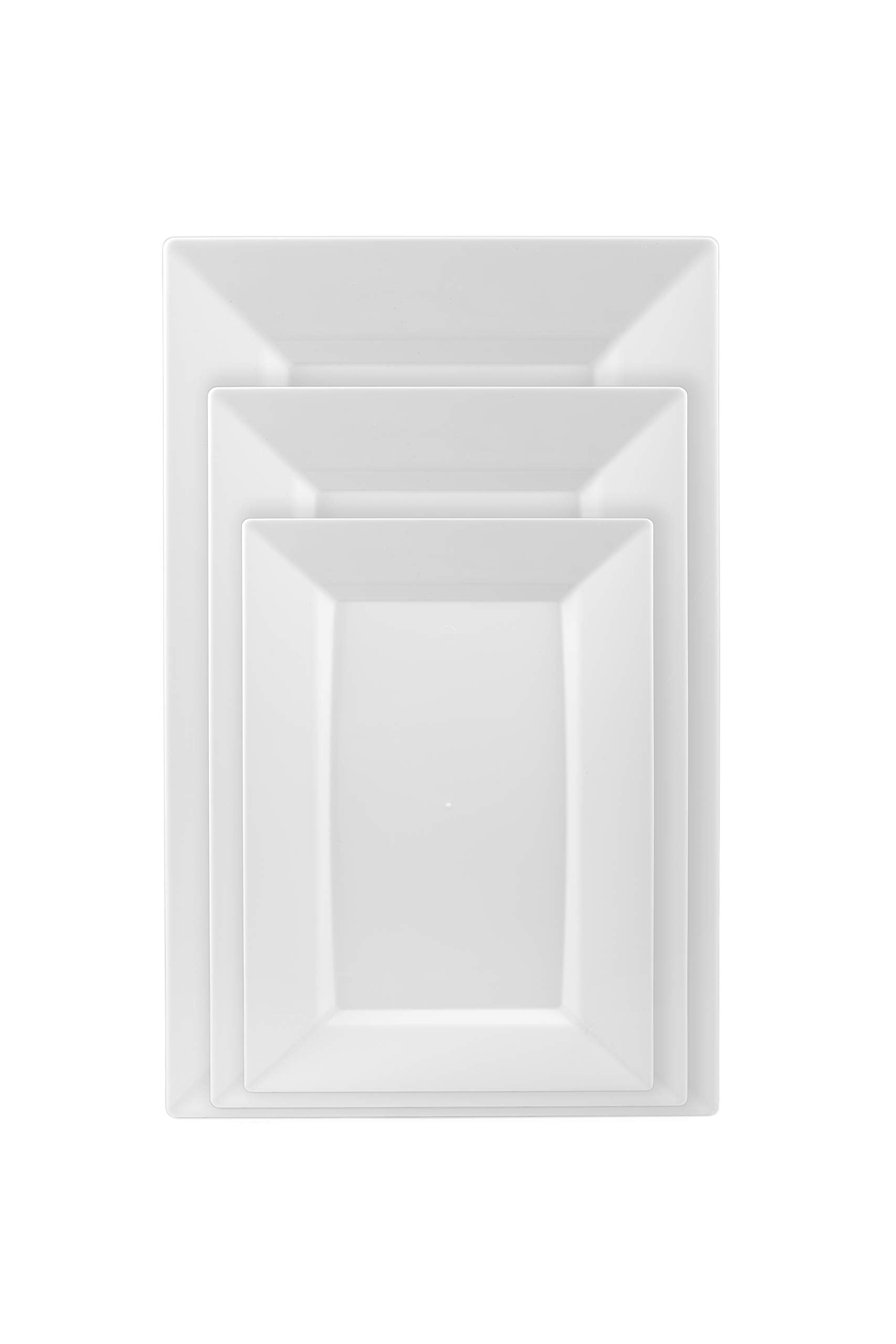 11.5 In. Clear Rectangular Plastic Plates | 120 Count