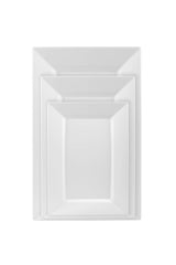 11.5 In. White Rectangular Plastic Plates | 120 Count