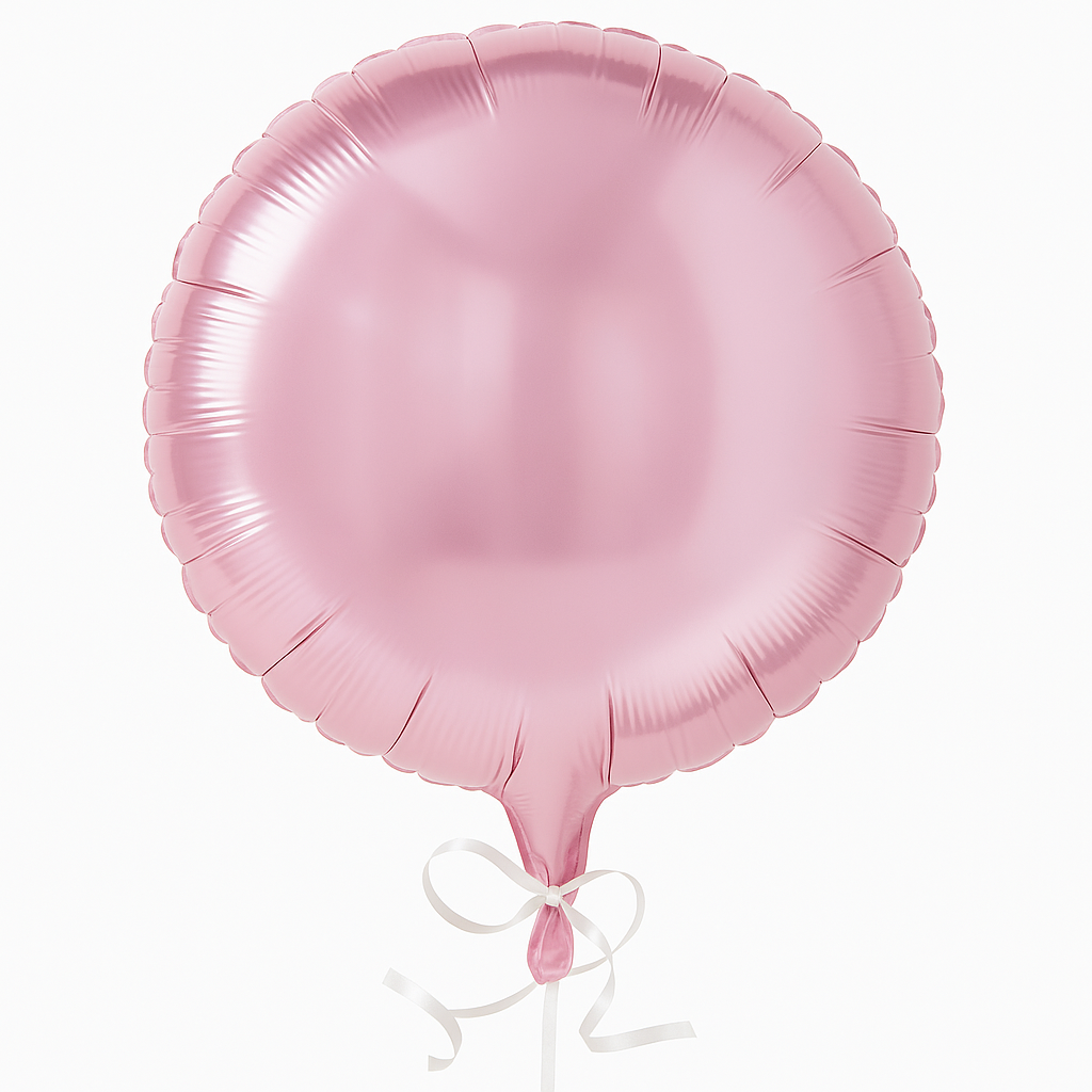 New Pink Metallic Round Foil Balloon - 18 Inch
