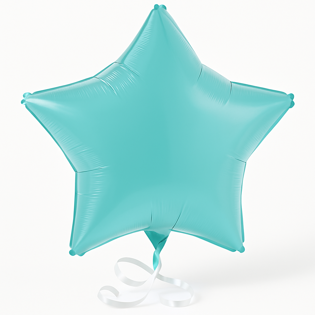 Caribbean Blue Star Foil Balloon